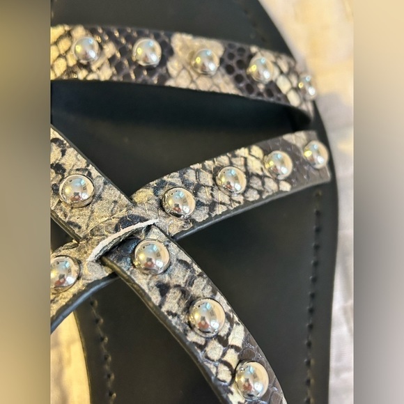 marc Fisher Studded Snake Sandals - Picture 7 of 9